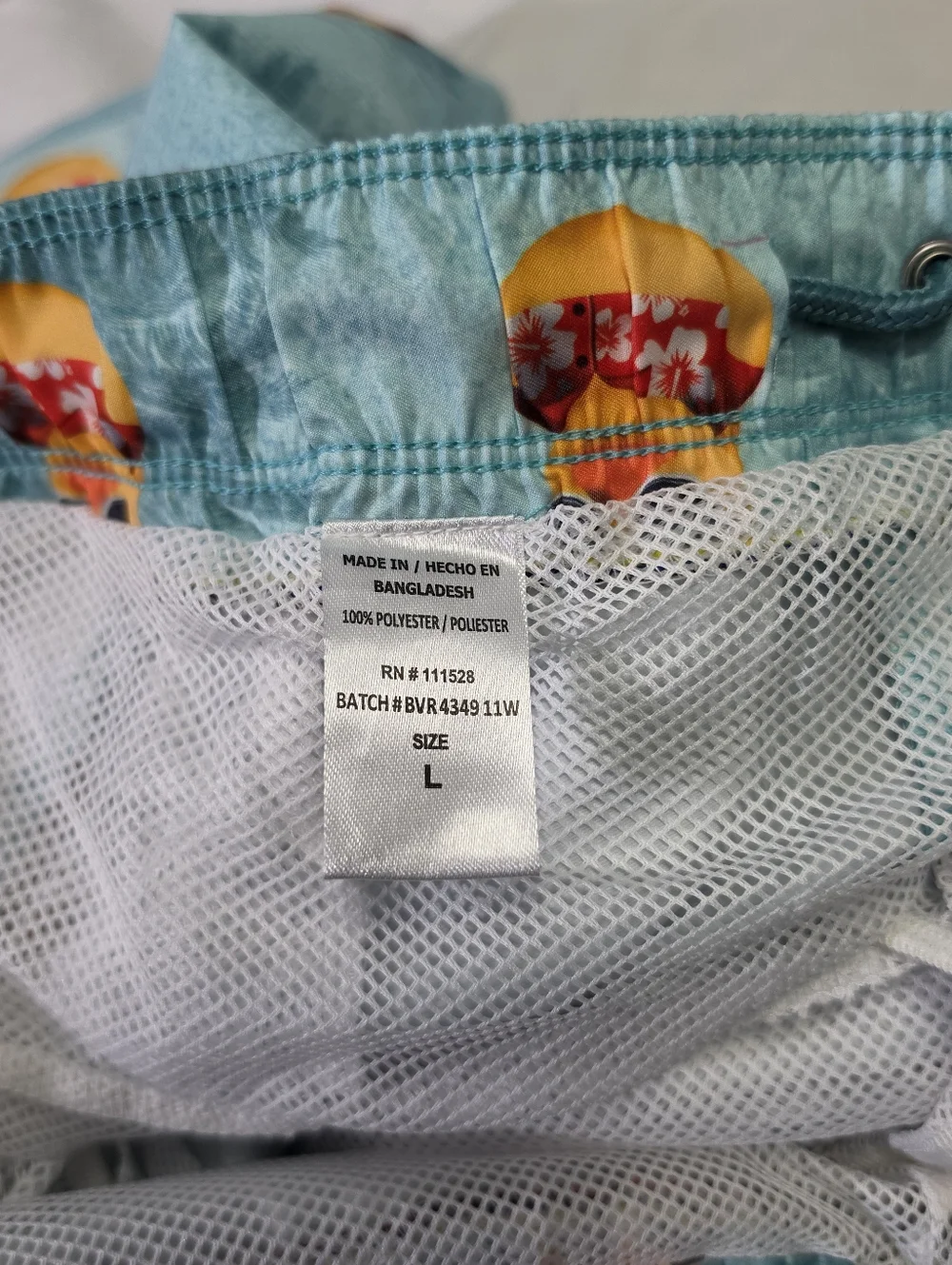 U S Apparal Men's Rubber Duckie Swim‎ Trunks NWT Size Large